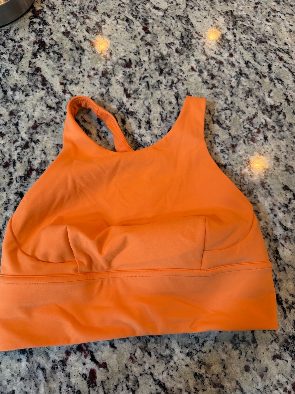 lululemon athletica Orange Racerback Sports Bra